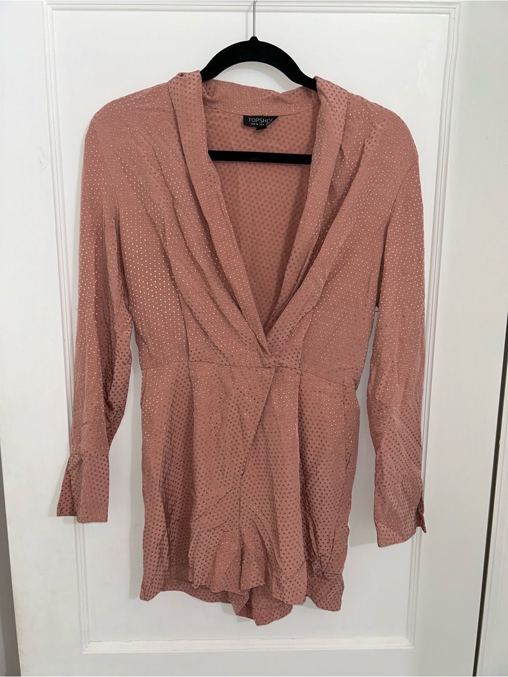 TopShop Polka Dot Deep V Romper Size 4